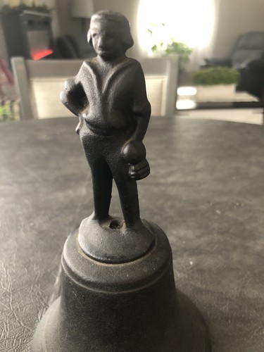 Antique/Vintage Dinner Bell With Man On Top Item Is 7” Tall And Very Unique