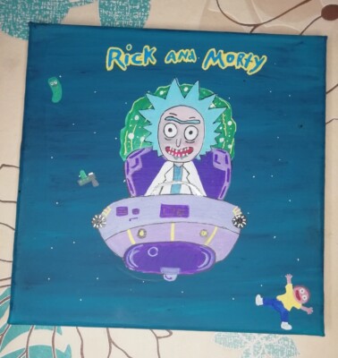 Rick and Morty: Acrylgemälde, Acrylbild