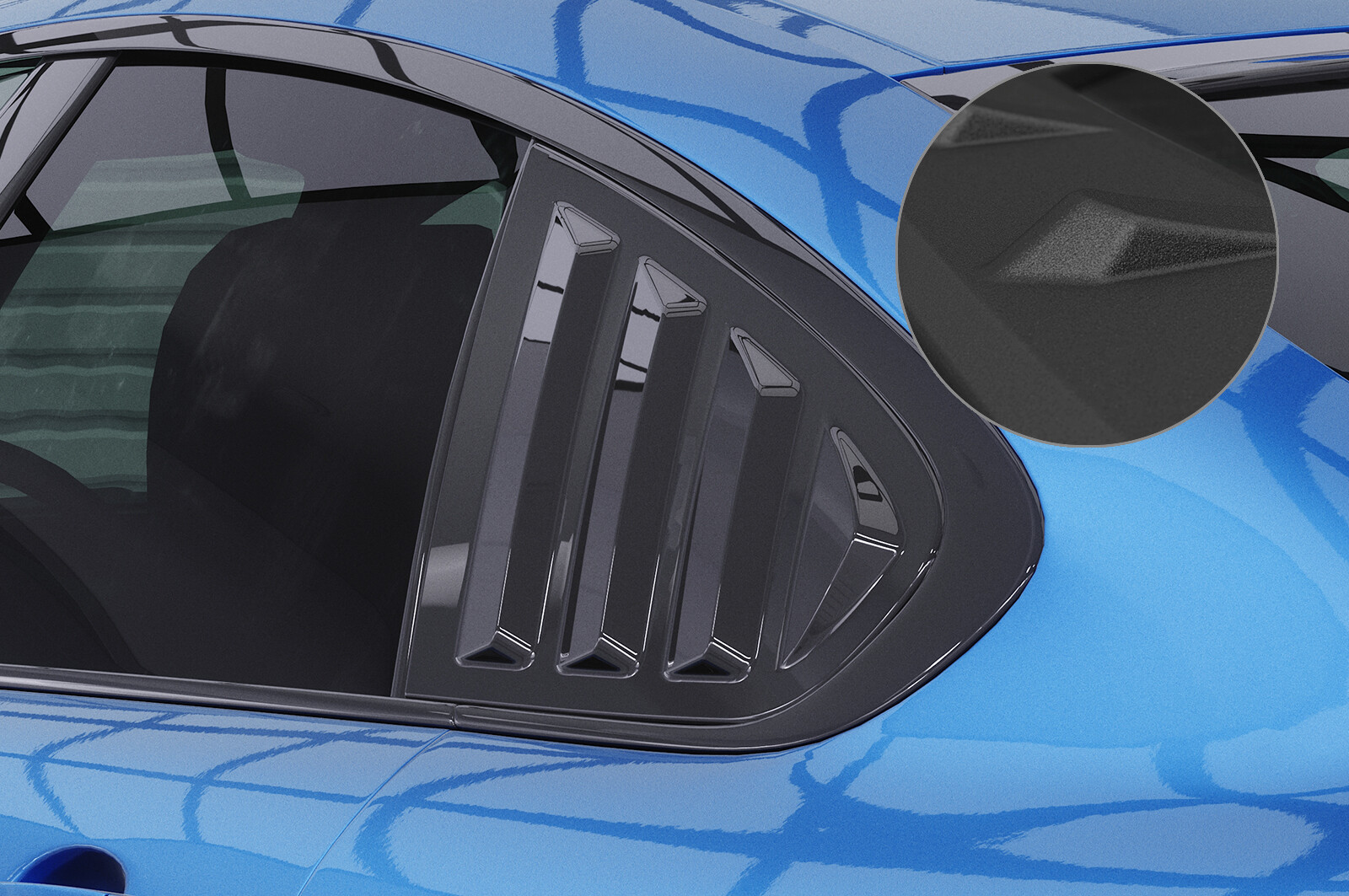 CSR Seitenscheibenblenden mit ABE für BMW 4er F36 Gran Coupe SSB017-S Strukturie