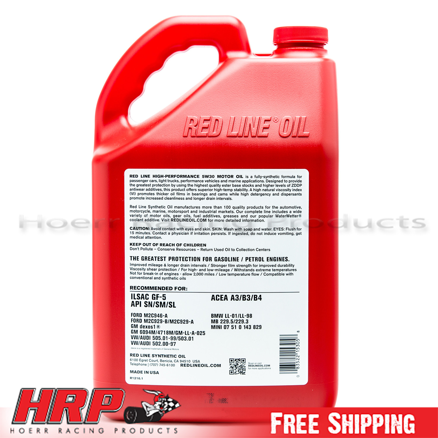 Red Line 15305 5W30 Motor Oil - 1 Gallon - Pack of 4