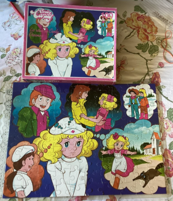 絵画 candy 1976 Complete VINTAGE CANDY CANDY PUZZLE 100 pcs TOEI