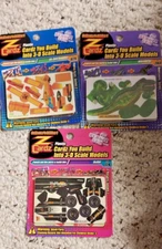 Set of 3 Z Cards - 3D Scale Models Bullet (#124) Dauphin(#29) Allosaurus (#203)