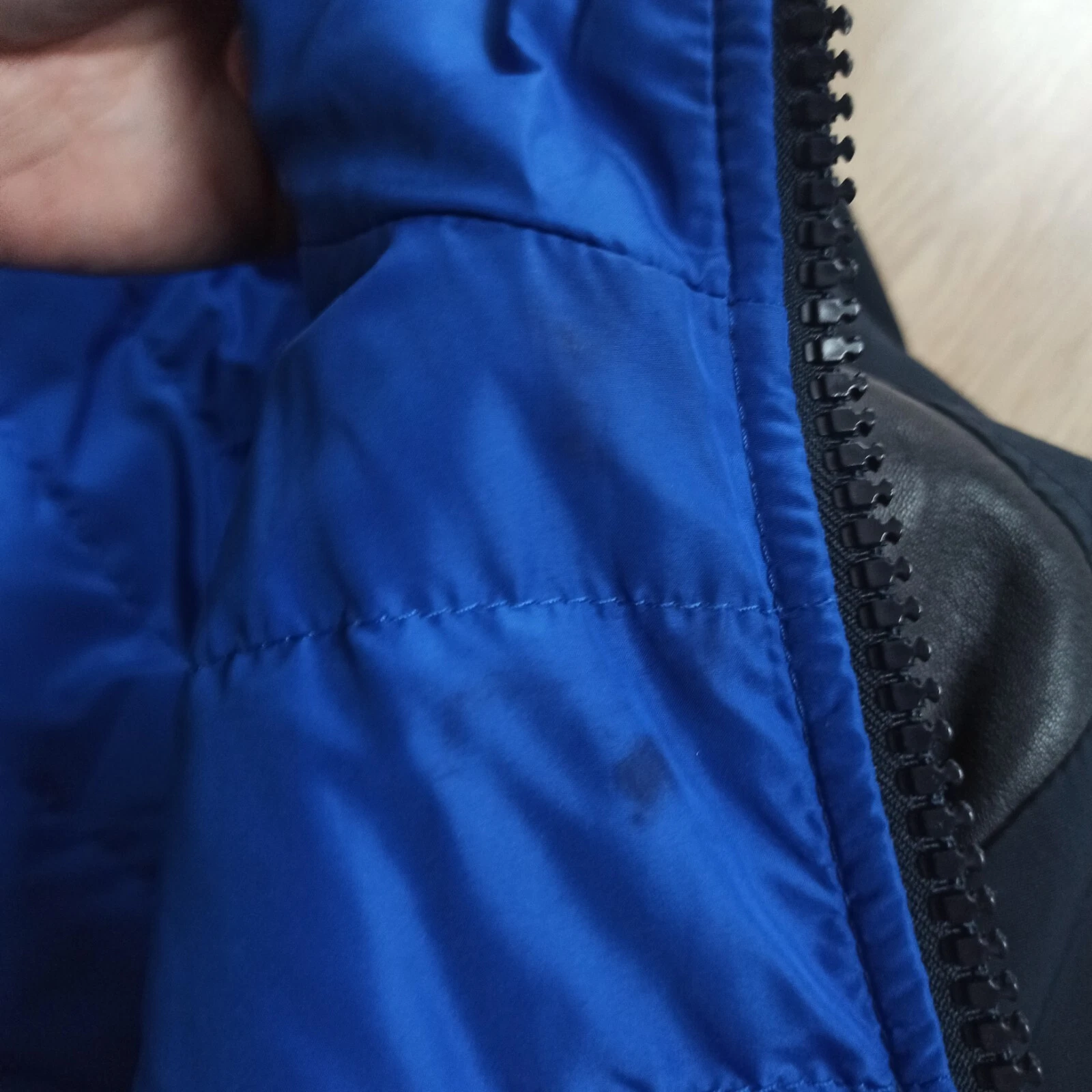 Baldinini mens down quilted reversible nylon leather jacket coat - product detail image 17
