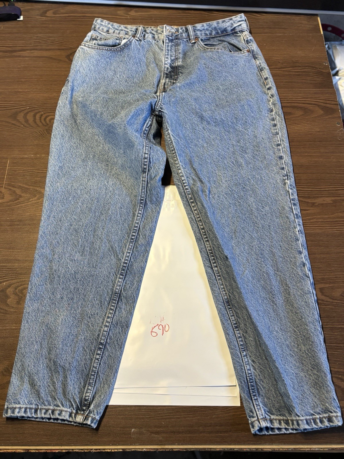 Zara Mom Jeans Womens 12 Light Wash Denim-image