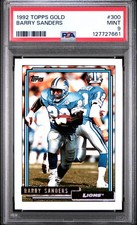 1992 TOPPS GOLD #300 BARRY SANDERS PSA 9