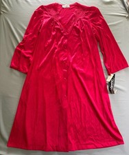 Vintage Vassarette Women's Nightrobe Robe Nylon Lace Detailing Large NEW W/Tags