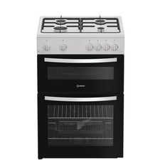 Indesit 60cm Twin Cavity Gas Cooker - White ITG6GW