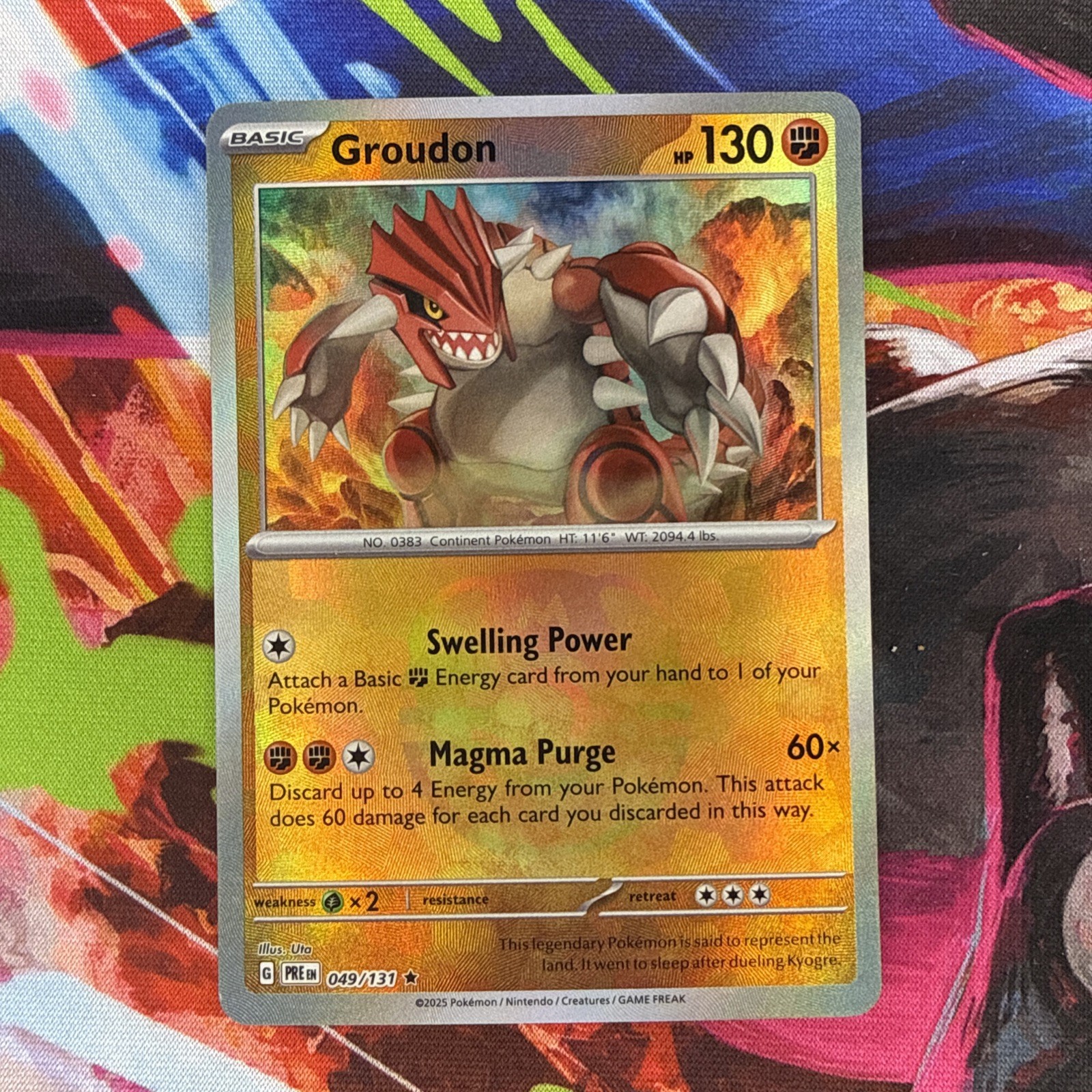 Pokemon tcg: Prismatic Evolutions- Groudon (Master Ball-49/131) - NM condition 