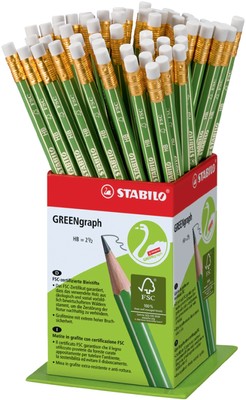 60 STABILO Bleistift GREENgraph, Härtegrad: HB, 60er Display