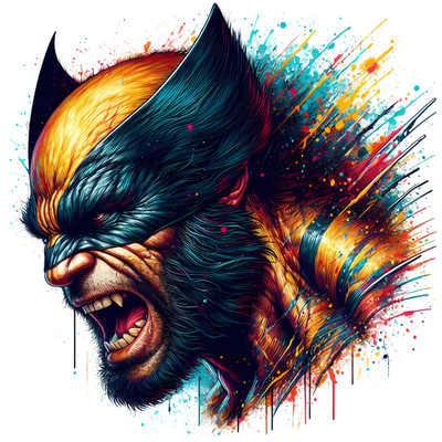 Wolverine DTF Heat Transfer Patch | Bügelbild T-Shirt Print | Ready to Press