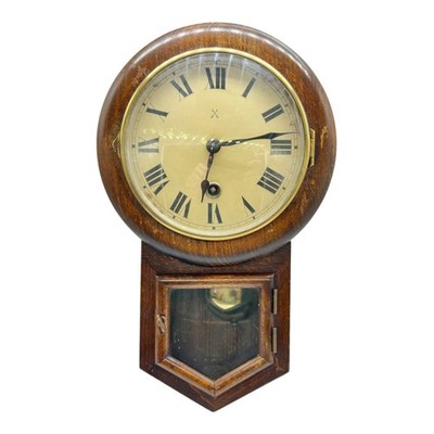 *H.A.C* ANTIKE MINIATUR PENDEL WANDUHR DEUTSCH HAMBURG AMERIKANISCH Nr. 2609