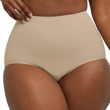 Bali Seamless Extra Firm Control Shaping Briefs Nude 2 Pack Women  s Large NWT