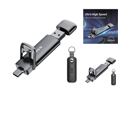 SSK USB C Externe SSD Stick 128GB Dual USB Typ C USBA 55