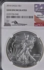 2016 Silver American Eagle NGC Gem Uncirculated Beautiful Coin GEM CONDITION