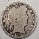 《SILVER》1895 BARBER HALF DOLLAR  《SILVER .3617 oz》* GREAT WAY TO BUY SILVER *