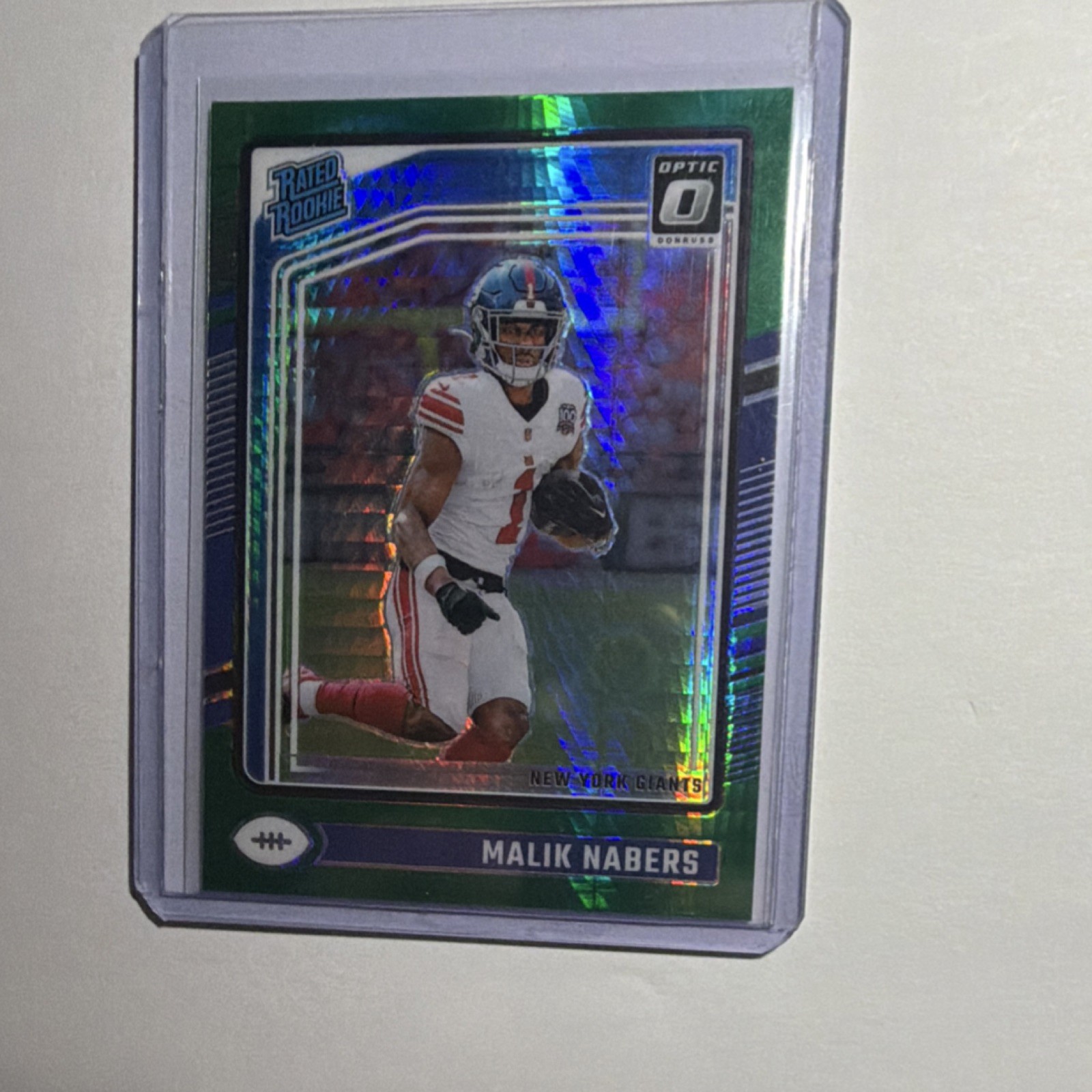 2024 Panini Donruss Optic Malik Nabers Rated Rookie green hyper # 271 Giants NFL