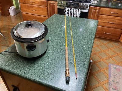 VTG Wright McGill Eagle Claw Feather Light FL209 7 1/2  2-pc Fishing Rod 4-8lb