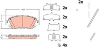 Trw BremsbeläGe Bremsbelagsatz FüR Toyota Rav 4 V _A5_ A5 H5 Camry _V7_