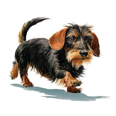 6x Sticker Dachshund Car Sticker 9x9cm Teckel Dachshund Dog Cute Set