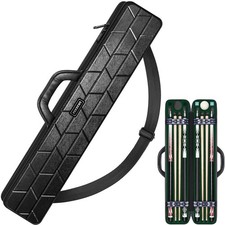 PEKREWS Pool Cue Case, Hard Shell Stick Case 4x4, Black