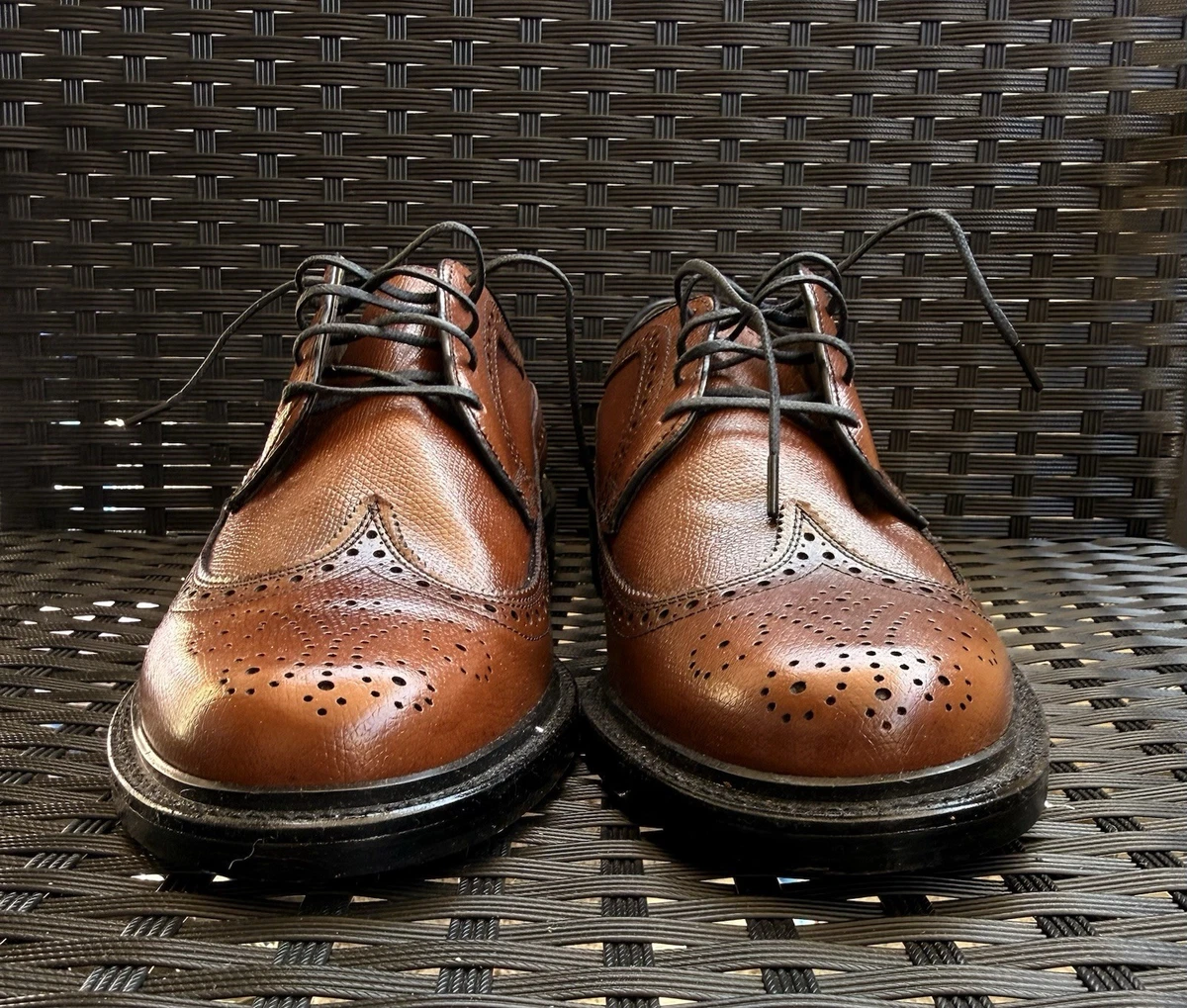 Stafford Brown Wingtip Dress Shoes for Men for sale | eBay display picture 1