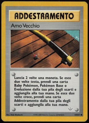 POKEMON AMO OLD 64/64 LIGHT PLAYED NEO REVELATION COMMON ITA 2001 TRAINER