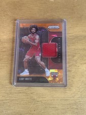 2019-20 Panini Prizm - Sensational Swatches Jersey Coby White Orange Ice Prizm 