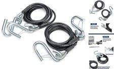 Coiled Cable BX88196 7 ft Safety Cable Kit with S-Hook, 7500LBS