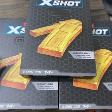 NEW Zuru X-Shot. X Shot Pro, 1 Half Clip And 1 Full Clip. Clips Only SEALED x3