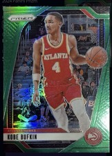 Panini 2024-25 Prizm Kobe Bufkin #166 Green Prizm Atlanta Hawks NBA Card
