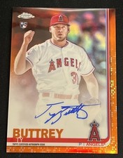 2019 Topps Chrome Rookie Auto Orange Refractor /25 Ty Buttrey #RA-TB Angels RC