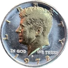 DANBURY MINT-KENNEDY HALF DOLLAR COLLECTION 1972-D-LAYERED 24 GOLD & .999 SILVER