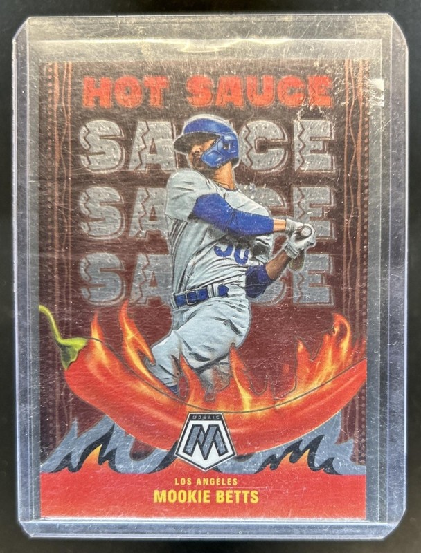 2022 Panini Mosaic Mookie Betts Hot Sauce #HS-1 Dodgers