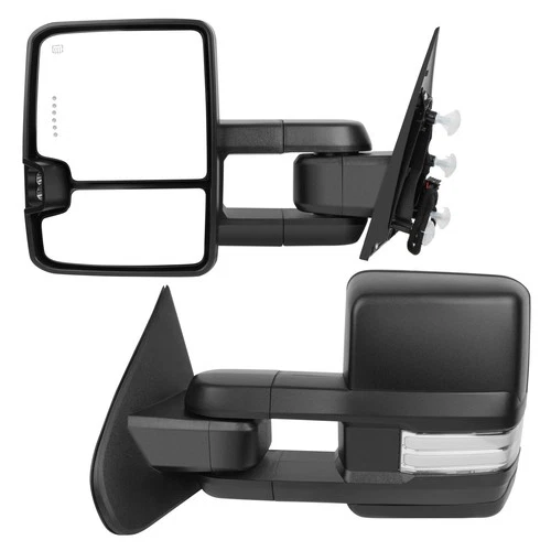 Towing Mirrors Power Heated Running Light Signal Pair For 14-18 Silverado Sierra