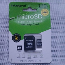 Integral 128gb SD Card and Reader Brand New Sealed.