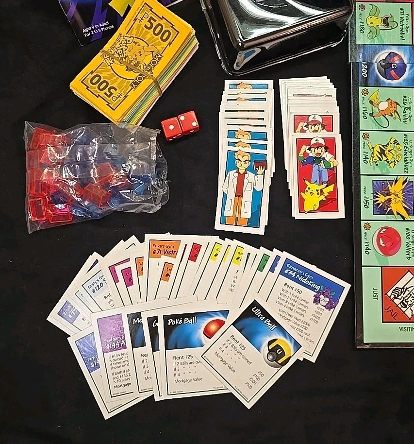 VIntage 1999 Pokemon Monopoly Collectors Edition Hasbro - Complete - Image 3 of 4