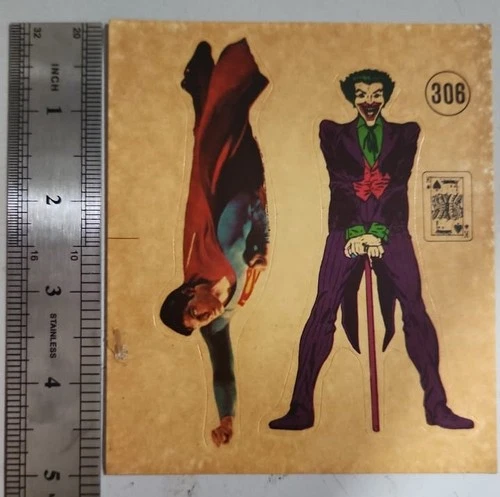 Z1) Malaysia 70's-80's SUPERMAN vs Joker CHRISTOPHER REEVE Sticker #306