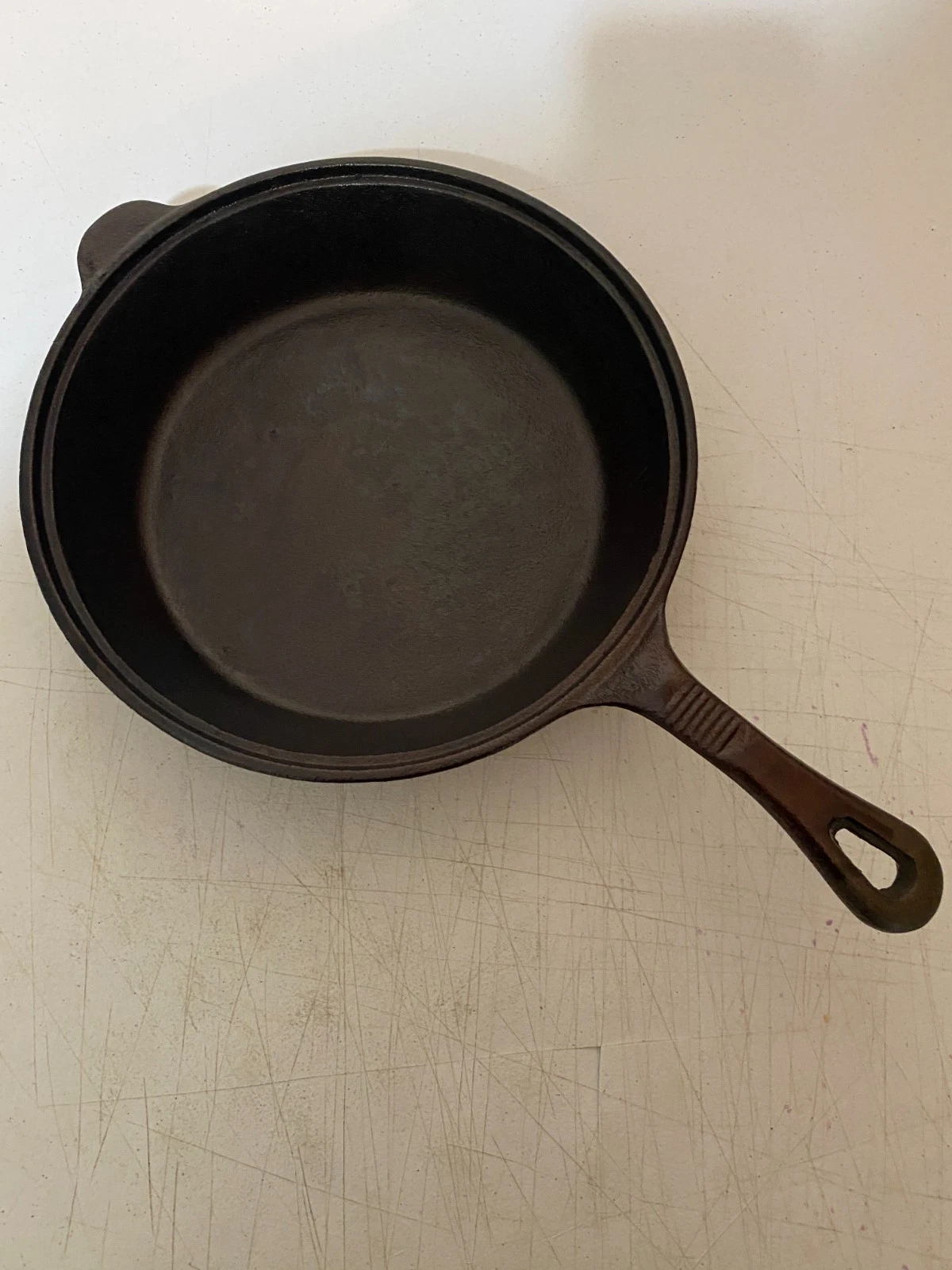 Vintage ASW Cast Iron Skillet 8.5 in Fry Pan Made in USA Restored Seasoned