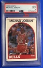 1989 Michael Jordan NBA Hoops Chicago Bulls Card Graded Mint PSA-9