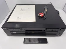 Sony CDP-C315 5-Disc CD Changer Player Remote Manual Cable Bundle (See Video)