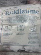 Toddletime Woven Cotton Cloth Diapers Vintage JC Pennys Pack Of 9