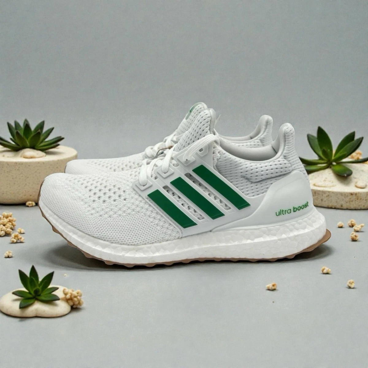 adidas UltraBoost 1.0 White Green Gum W for sale | eBay