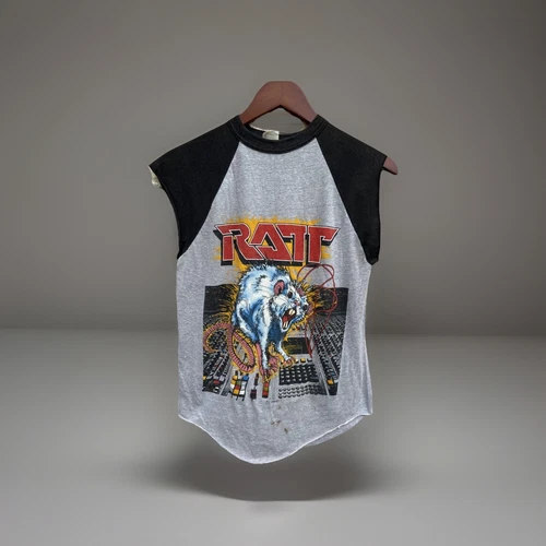Ratt N Roll Tour Shirt Sleeveless Medium Made I 1980s vintage concert t-shirt, vintage, size M, single stitch, B+ condition
