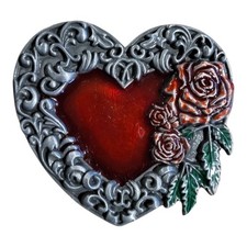 Vintage Siskiyou Heart Belt Buckle. 1995