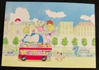 Pokemon Postcard 1 sheet Pikachu & Friends by Keiko Fukuyama Art Japanese N/M 11