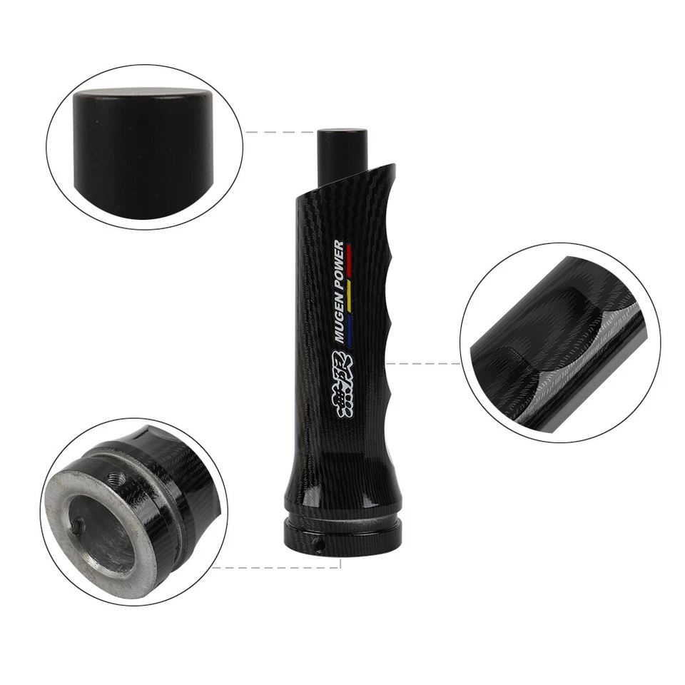 1 PIEZA Mango de freno de mano de aluminio de fibra de carbono Mugen montaje universal  Foto 2 de 4