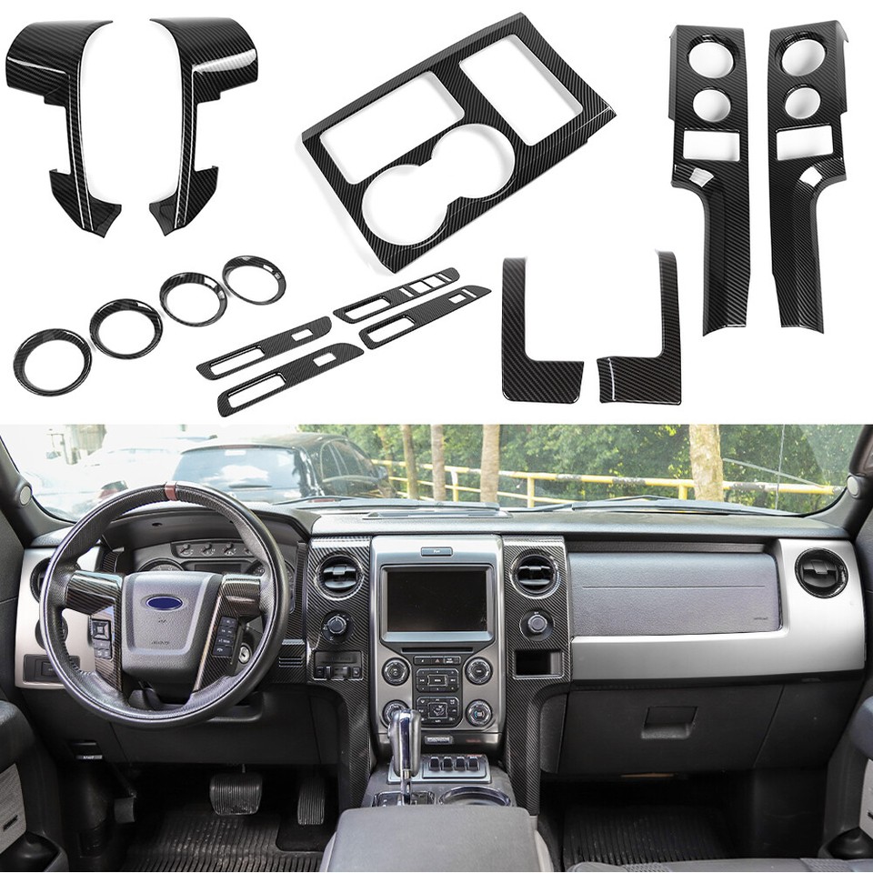 Chrome Door Lock Pin Cover Trim Set – Fits Ford F150 Raptor 2009-2014 & Newer 2021-2023+, 4-Piece