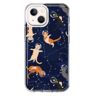 Mundaze Case for Apple iPhone 14/13 Cover Space Cats
