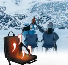 Foldable Heated Stadium Seats Cushion with Back Support Without Power Bank