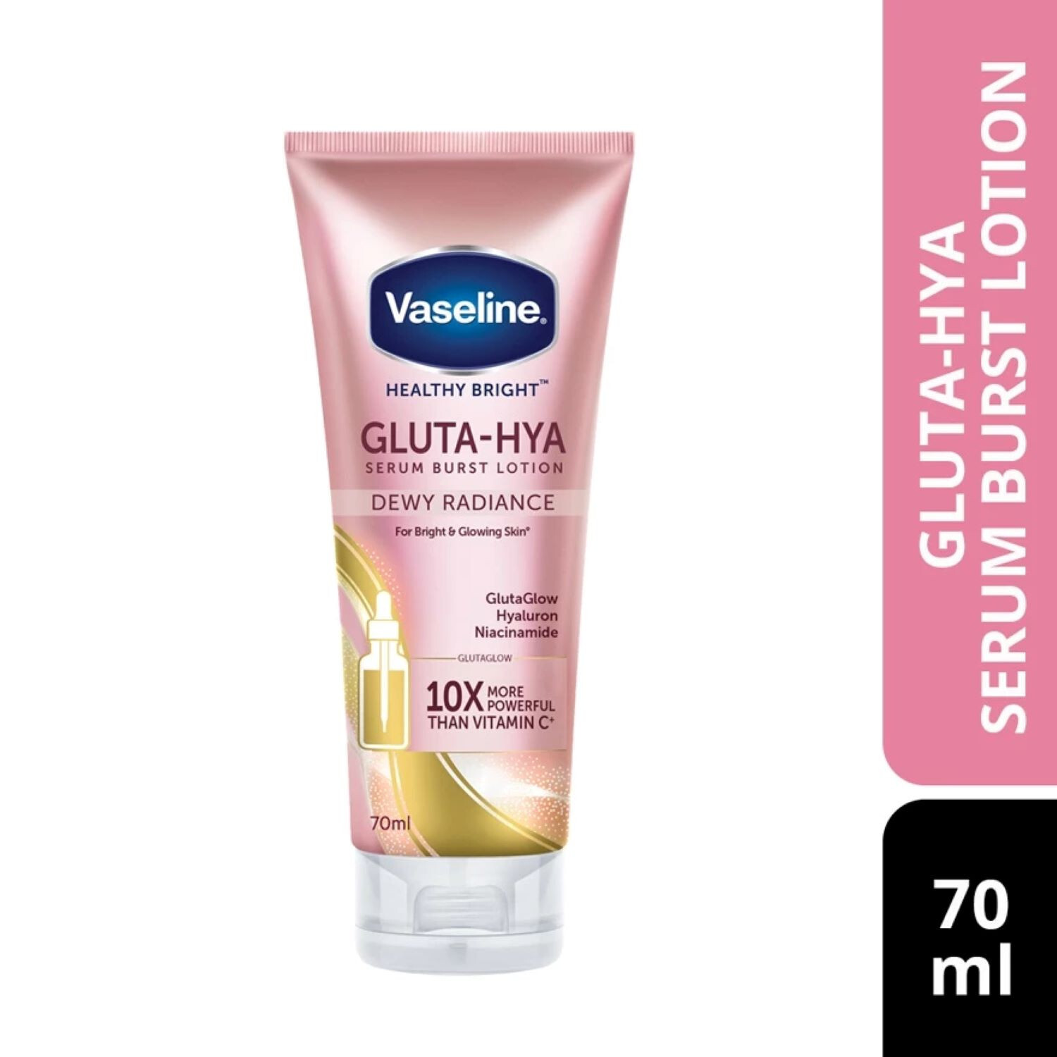 Vaseline Bright Gluta Hya Serum Burst Lotion for Dewy Radiance 70ml